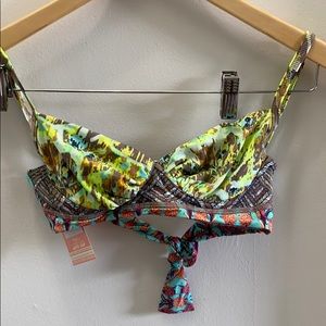 Maaji multicolored bikini top- new with tags
